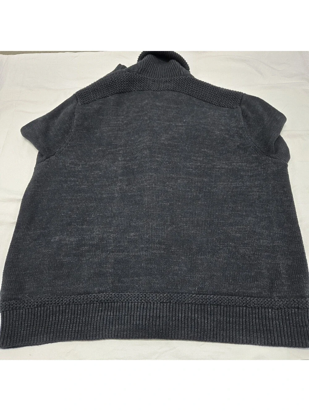 Sz 3XB Polo Ralph Lauren Cardigan Black 100% Cotton Button Up Shawl Sweater EUC